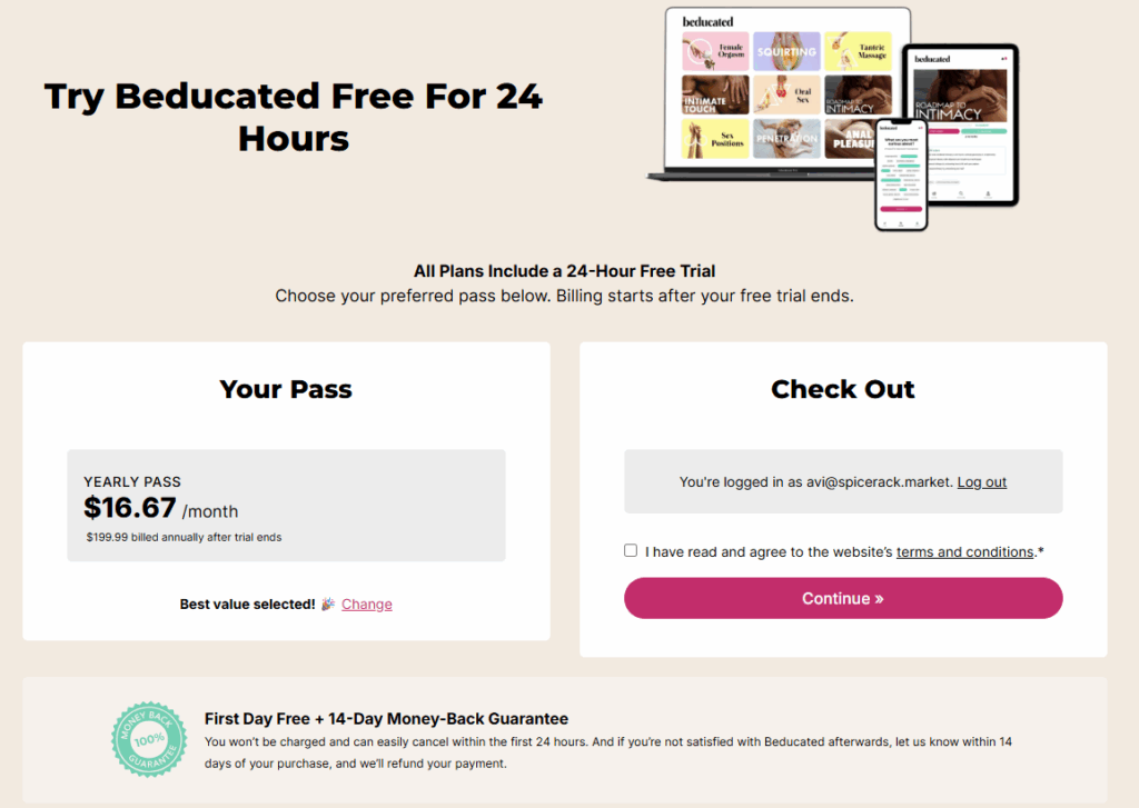 beducated pricing comparison